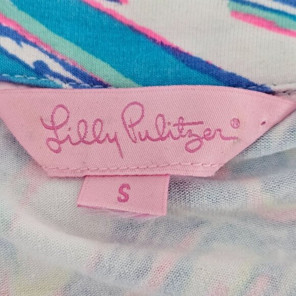 Lilly Pulitzer Emilia Wrap Dress Multi Guilty Pleasure Print 3/4 Sleeve Small - Picture 9 of 13